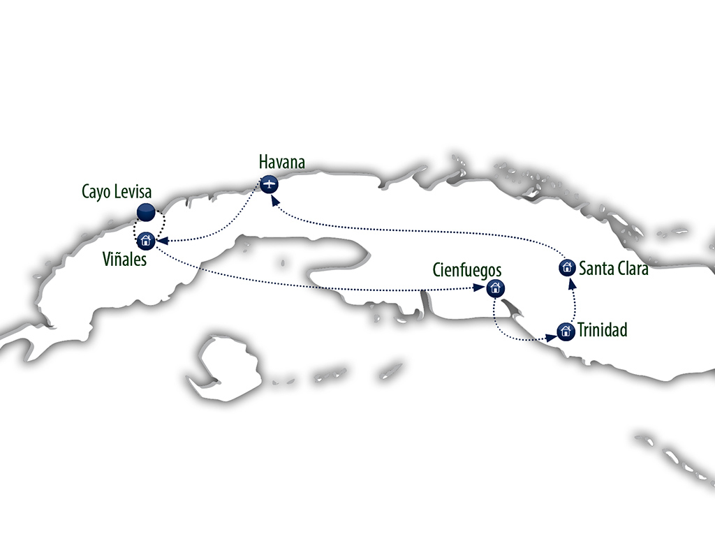 Route van de reis Fascinerend Cuba 