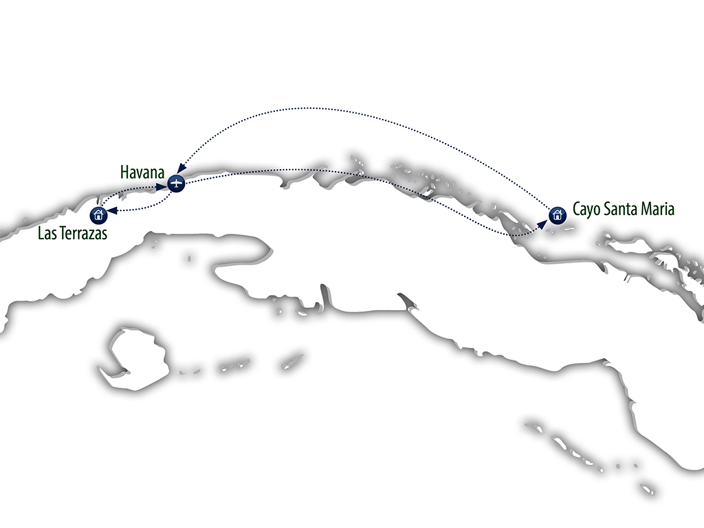 Route van de reis Cuba Deluxe 